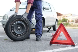 Tire Change 4 roadside tire change service
